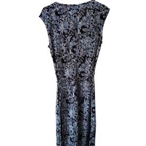 All That Jazz Navy & Light Blue Patterned Sleeveless Dress